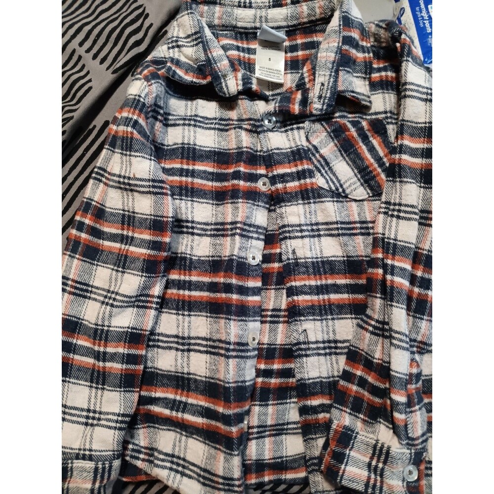 little lad size 5 multicolor button down long sleeve shirt